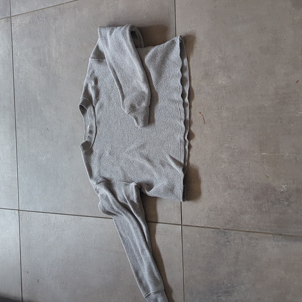 John Galt Cropped Gray Sweatshirt